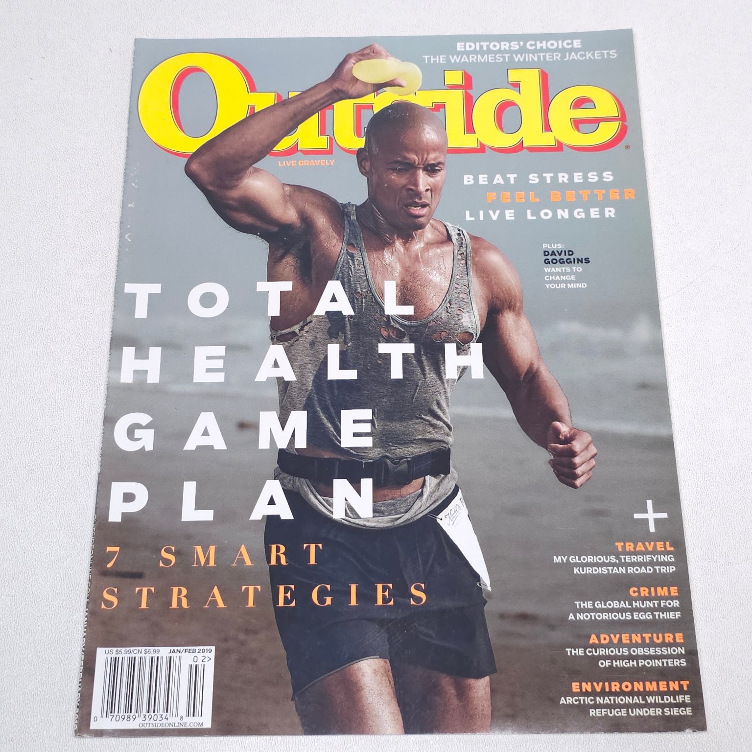 Outside Magazine JAN/FEB 2019 Total Health Game Plan David Goggins Travel Health