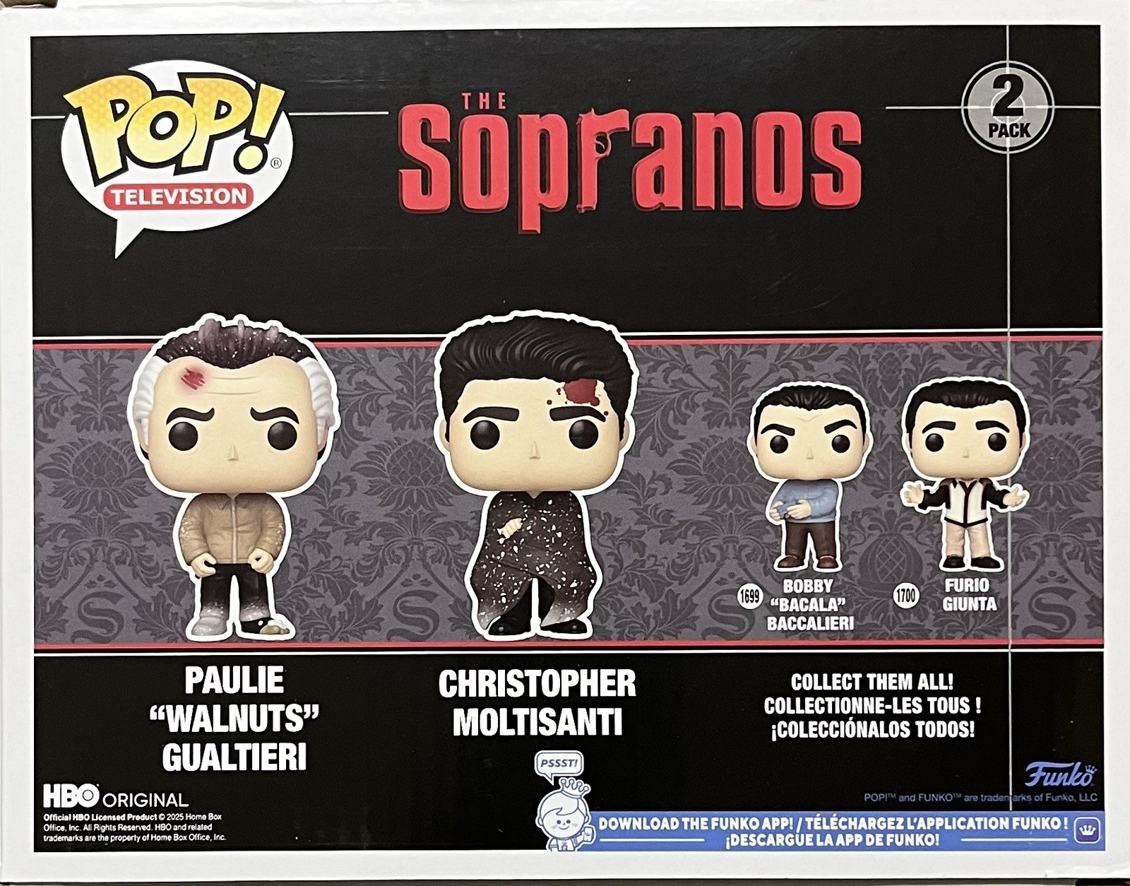 Michael Imperioli Signed Sopranos Christopher & Paulie Funko Pop 2 Pack Beckett