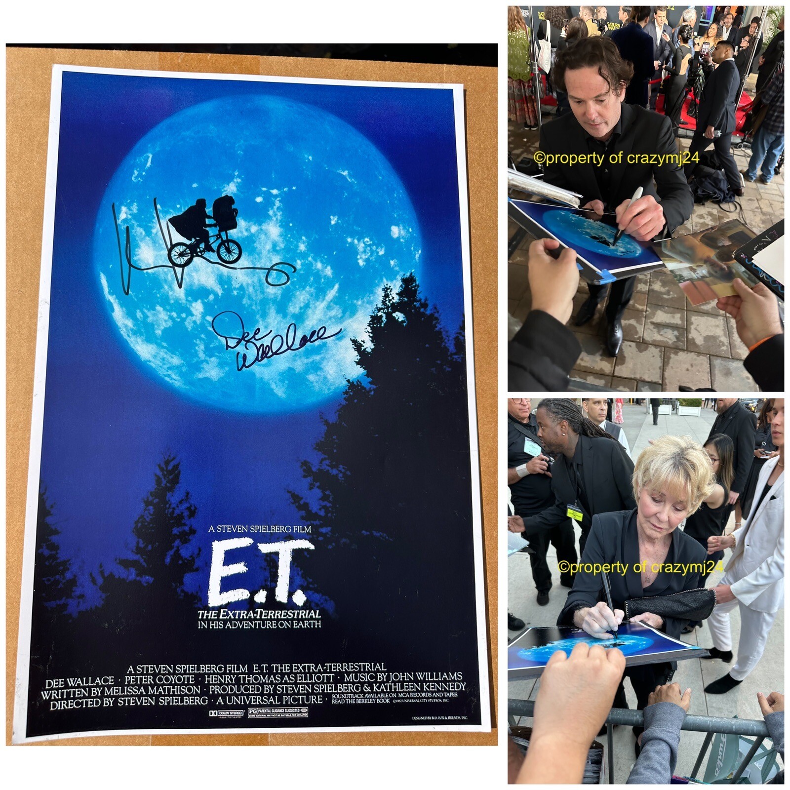 Henry Thomas Dee Wallace Signed E.T. the Extra-Terrestrial ET Autograph PROOF