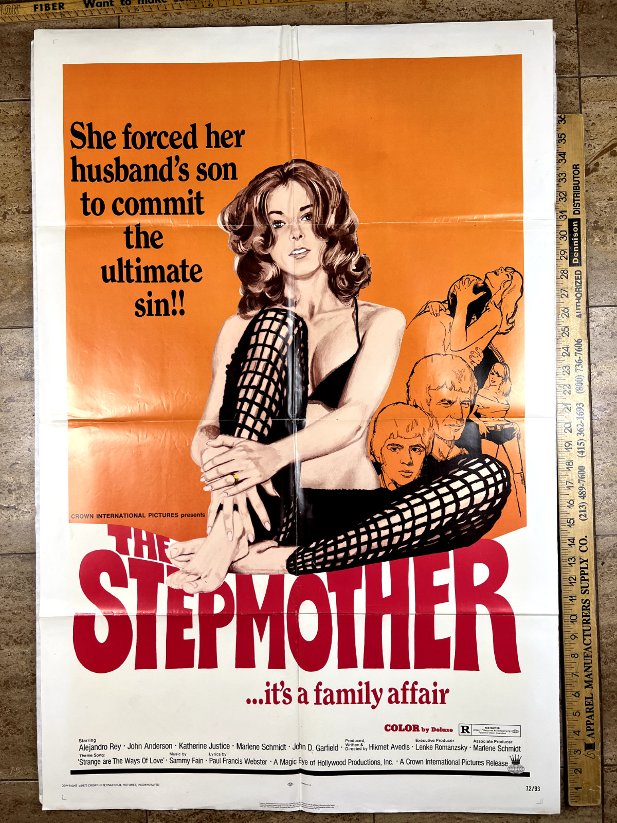 The Stepmother 1972 Cult Classic Sexploitation Original Vintage One Sheet Poster