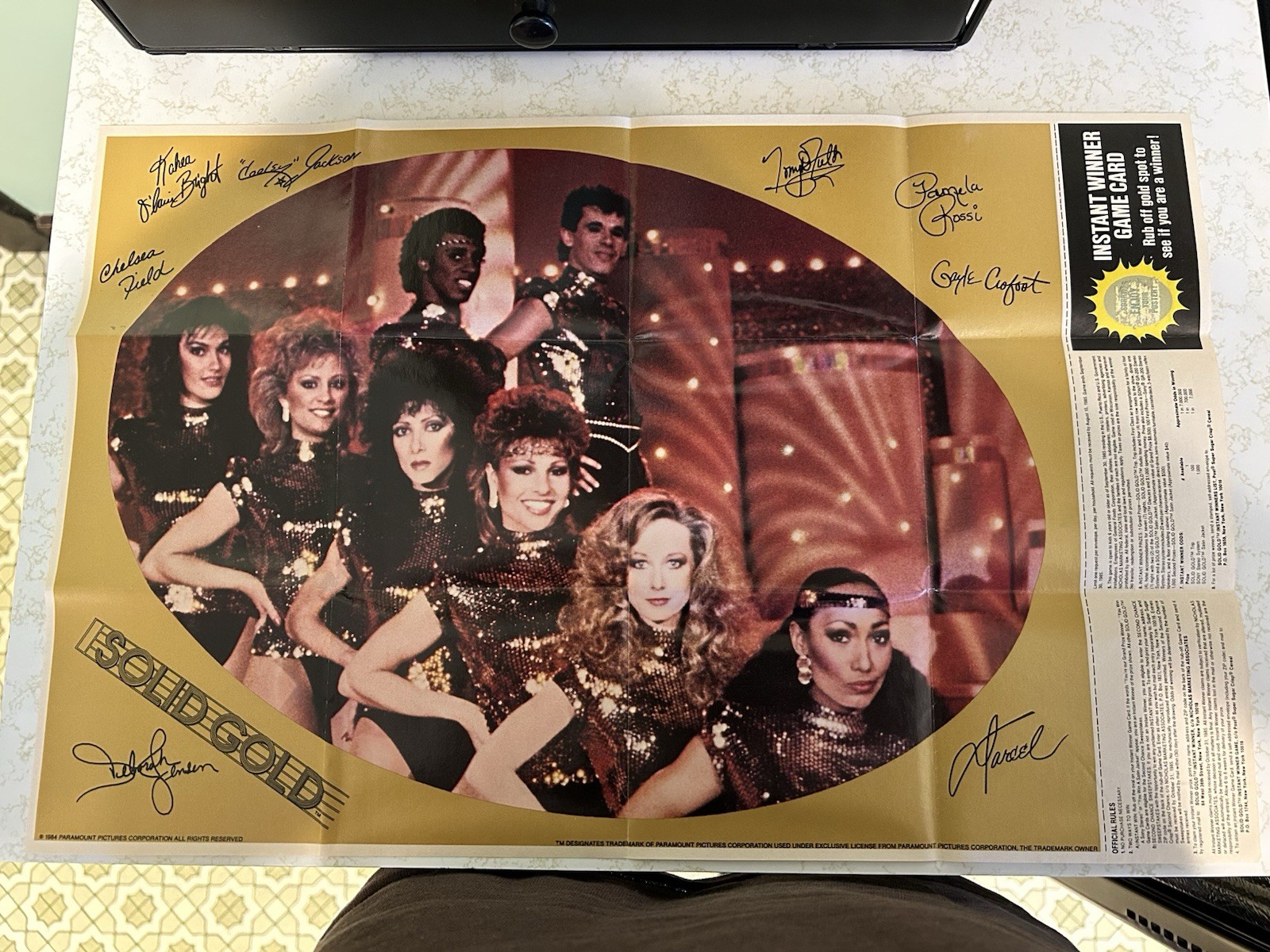 1984 Solid Gold Dance Exercise Poster 15×11 Paramount Pictures Post Cereal