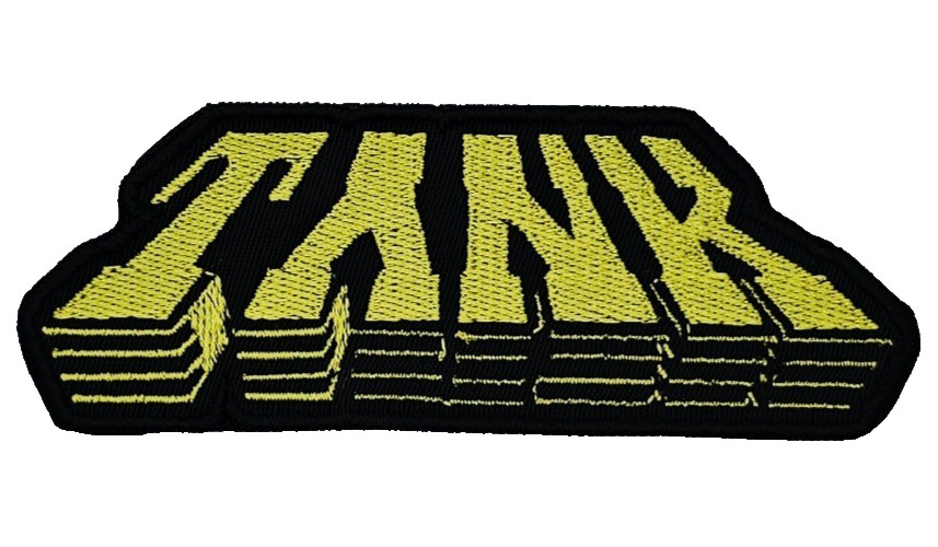TANK YELLOW LOGO (shaped border) EMBROIDERED PATCH