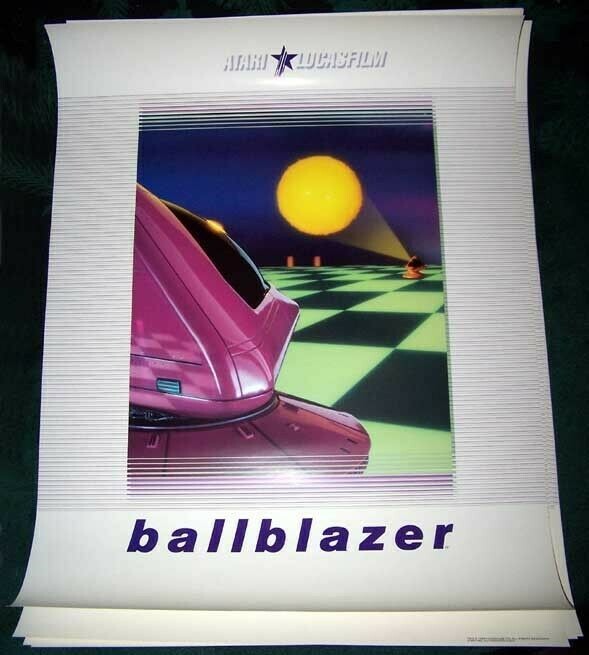 LucasArts 1984 BALLBLAZER original rolled vintage 18×24 store display poster