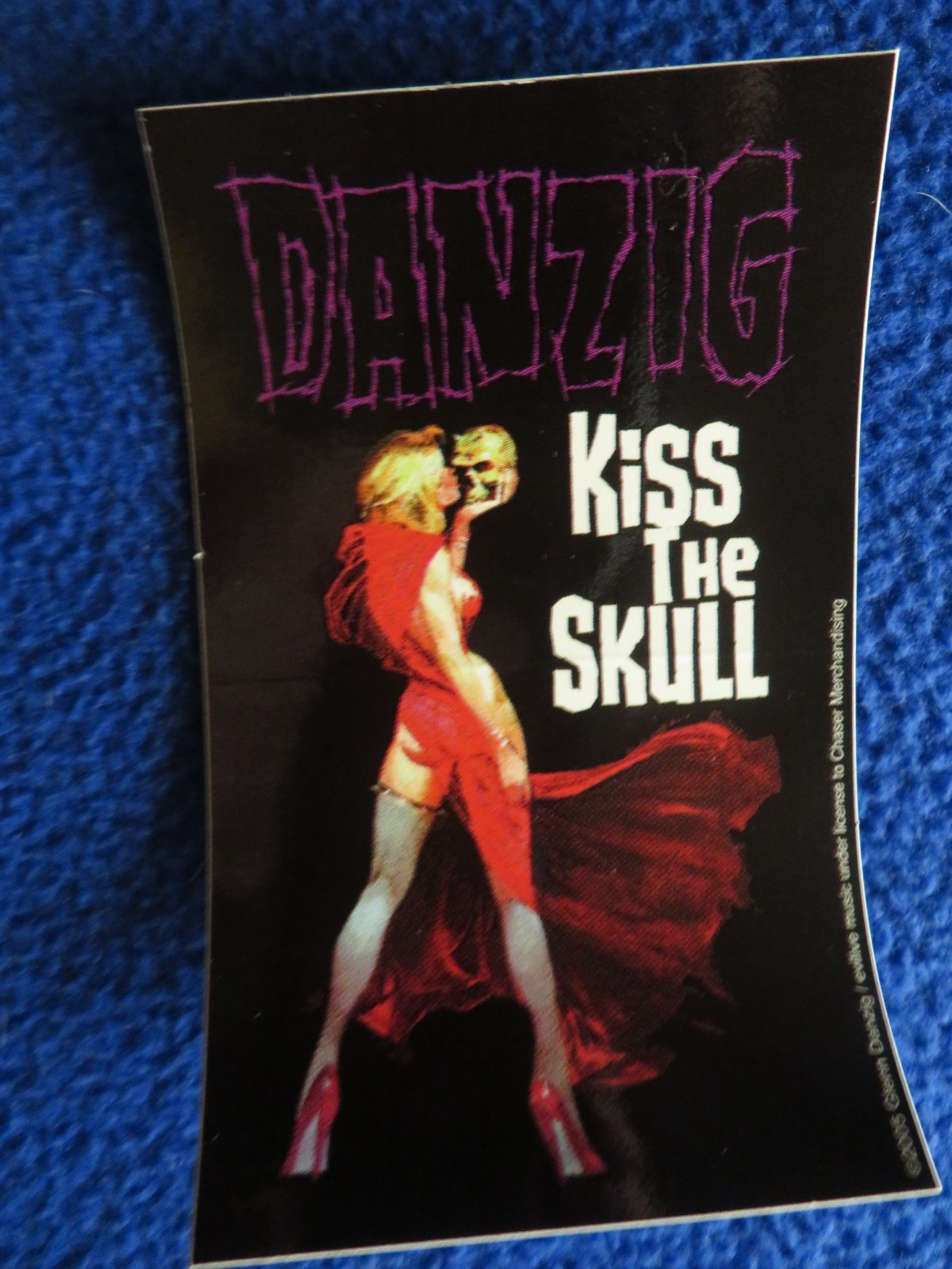 GLENN DANZIG MISFITS “KISS THE SKULL” 4 IN STICKER 2005