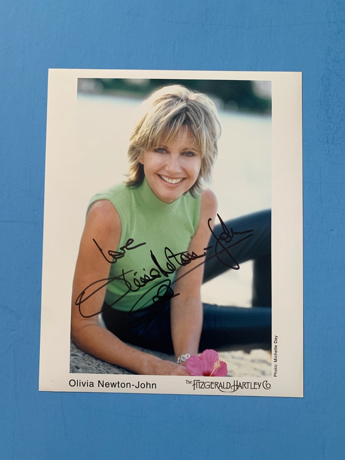 Olivia Newton-John Hand-Signed Color Publicity Photo in Black Sharpie