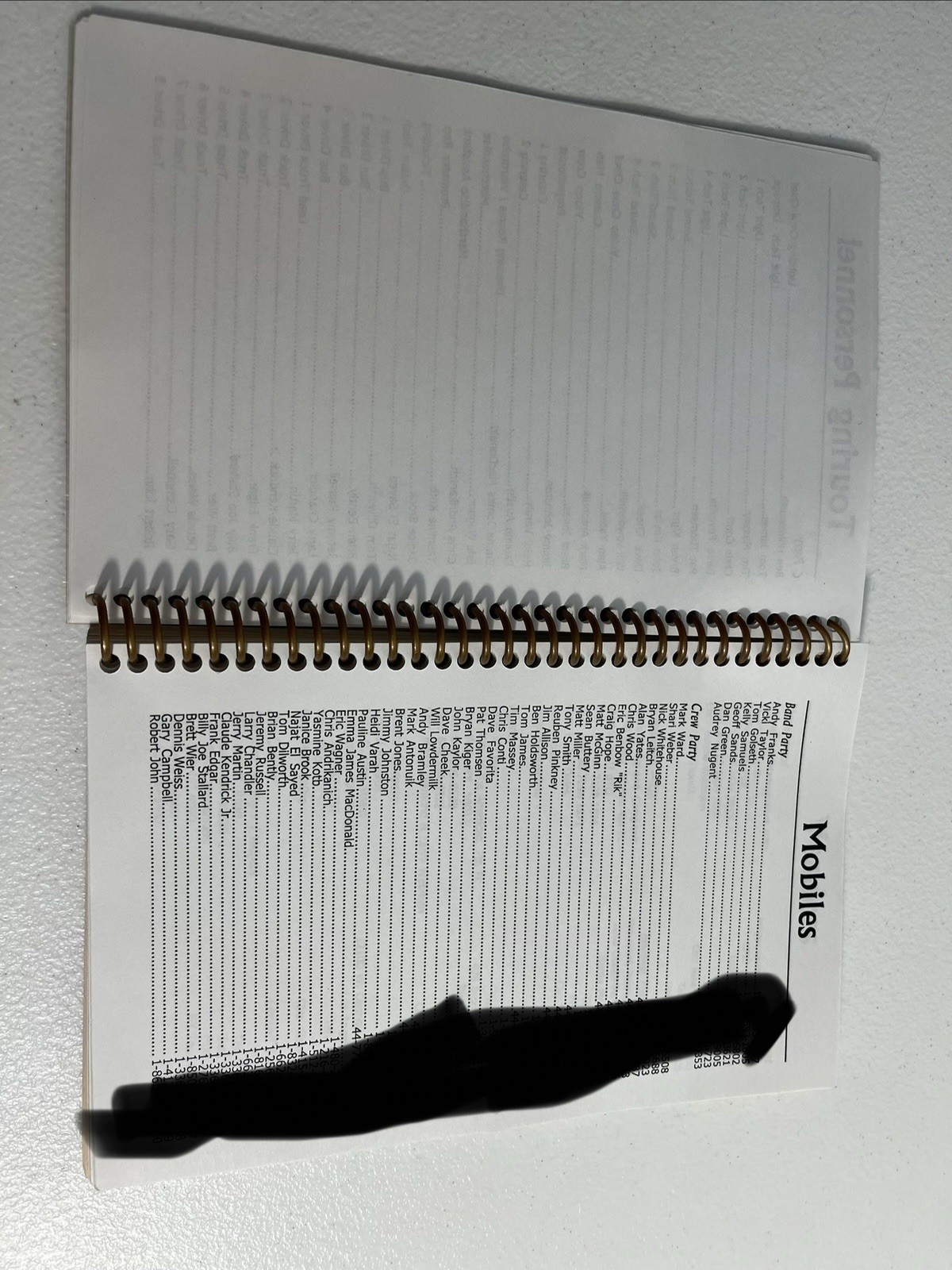 Coldplay Twisted Logic North America Summer 2005 Original Crew Tour Itinerary