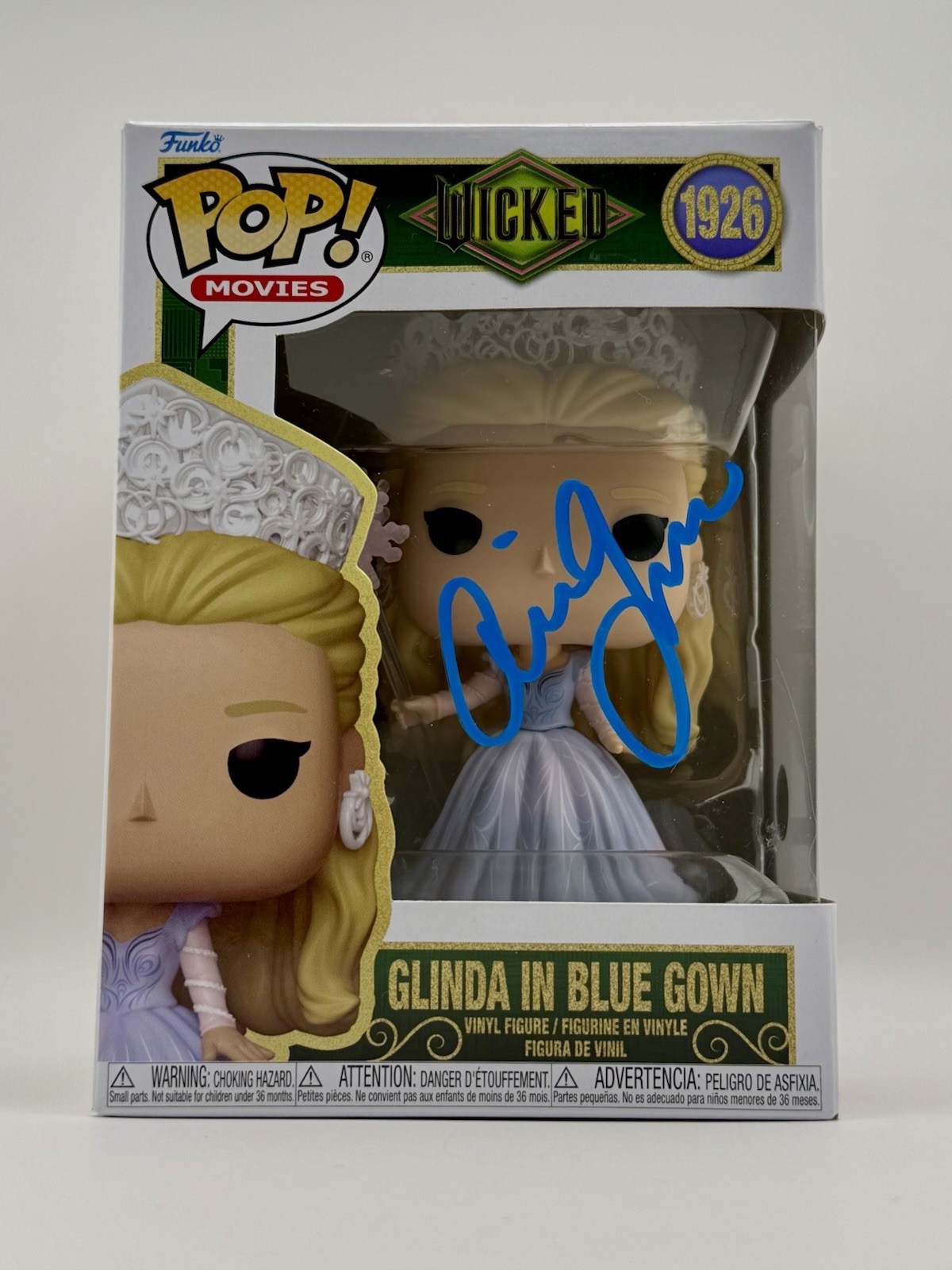 Ariana Grande Signed Wicked Funko Pop #1926 Glinda Blue Gown AWM COA