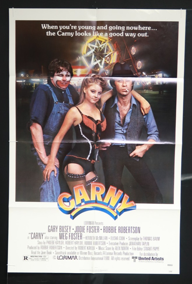 Carny 1980 Poster 1 One Sheet 27 x 41 Original Folded NSS Jodie Foster G. Busey