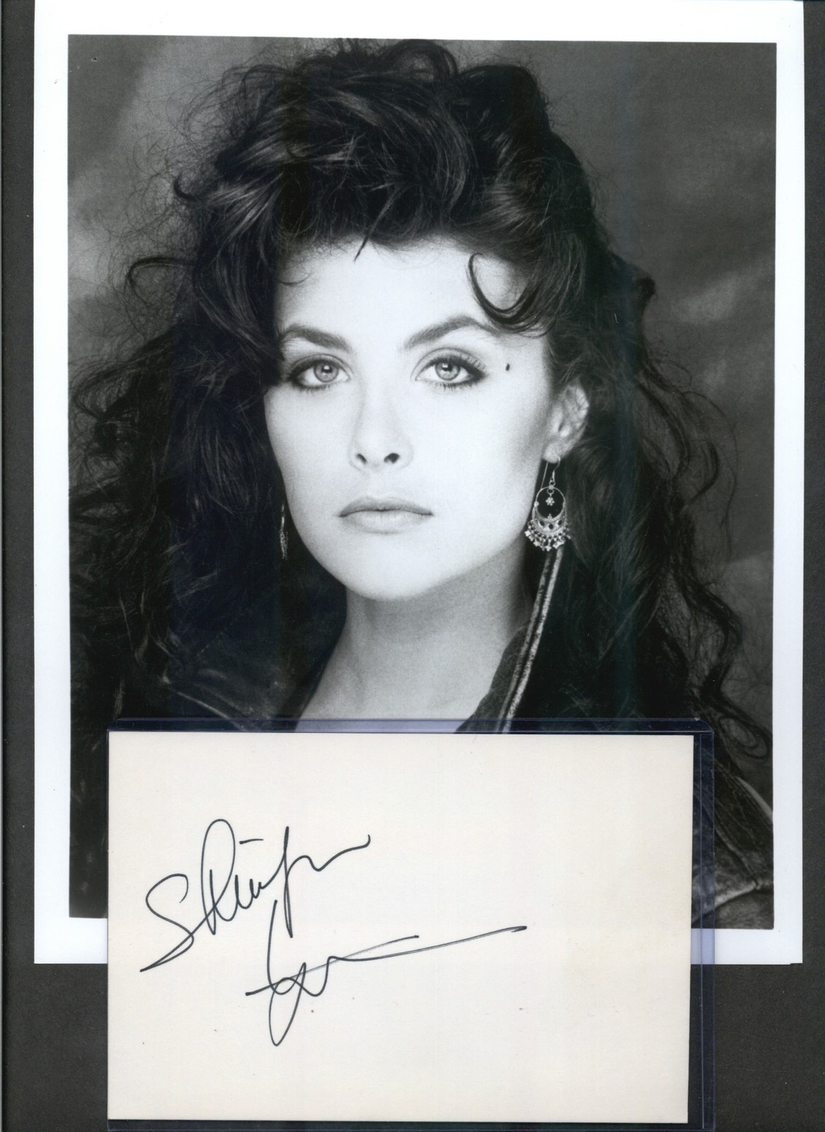Sherilyn Fenn – Signed Autograph Index Card & Photo Set – Twin Peaks