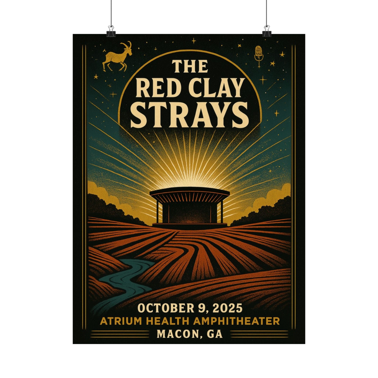 The Red Clay Strays Macon GA Concert Print | October 9, 2025 | Atrium Health