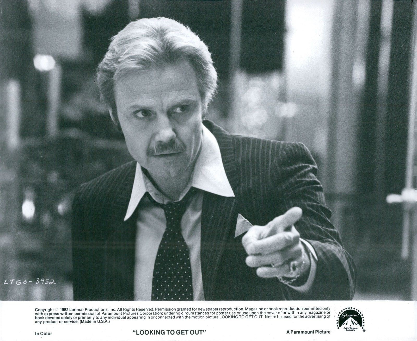 Jon Voight 1982 Looking To Get Out Unsigned Glossy B&W 8×10 Movie Promo Photo A1