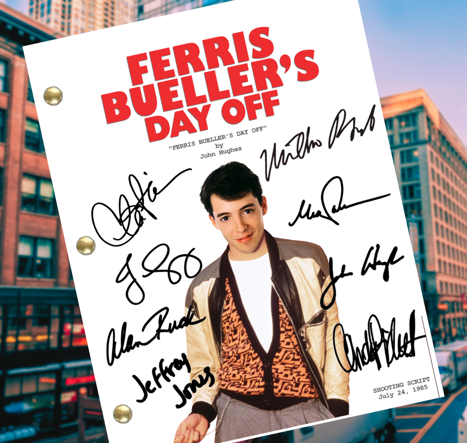 Ferris Bueller’s Day Off, Signed, Autographed Movie Script Reprint Full Script