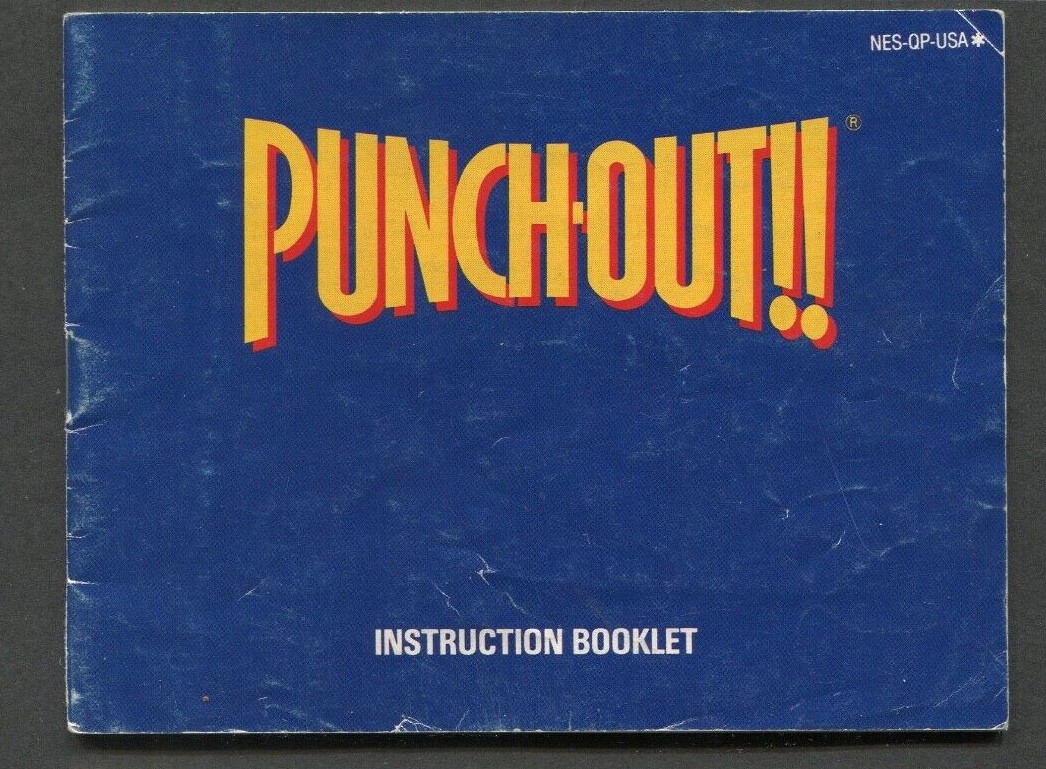 Nintendo Punch Out!! NES Manual Only, 1990 No Game, Instruction Booklet