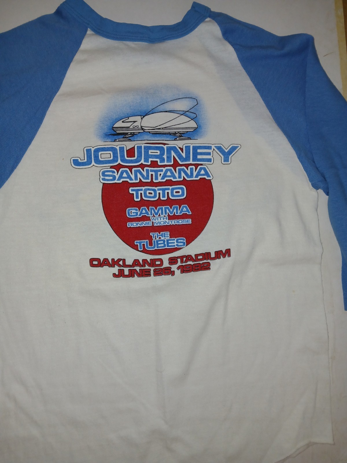 Vintage Journey 1982 Concert Shirt Oakland Colliseum Toto,Santana ,Gamma