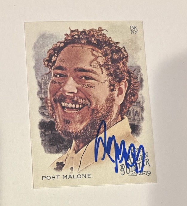 Post Malone Music Star Signed 2019 Topps Allen & Ginter Autographed