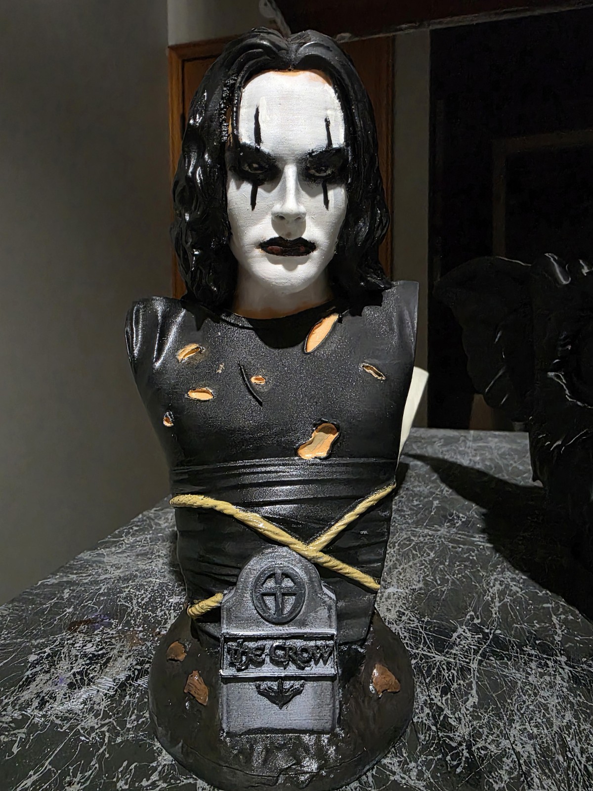 The CROW Brandon Lee Bust Cult Classic Movie Figurine Movie Memorabilia Display