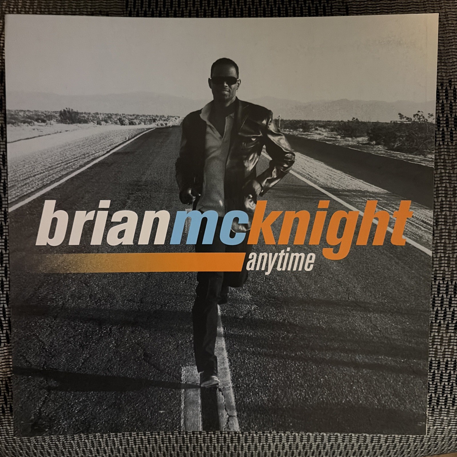 Brian McKnight – Anytime Promo Flat 12×12 Double Sided Mase R&B Rare – 1997