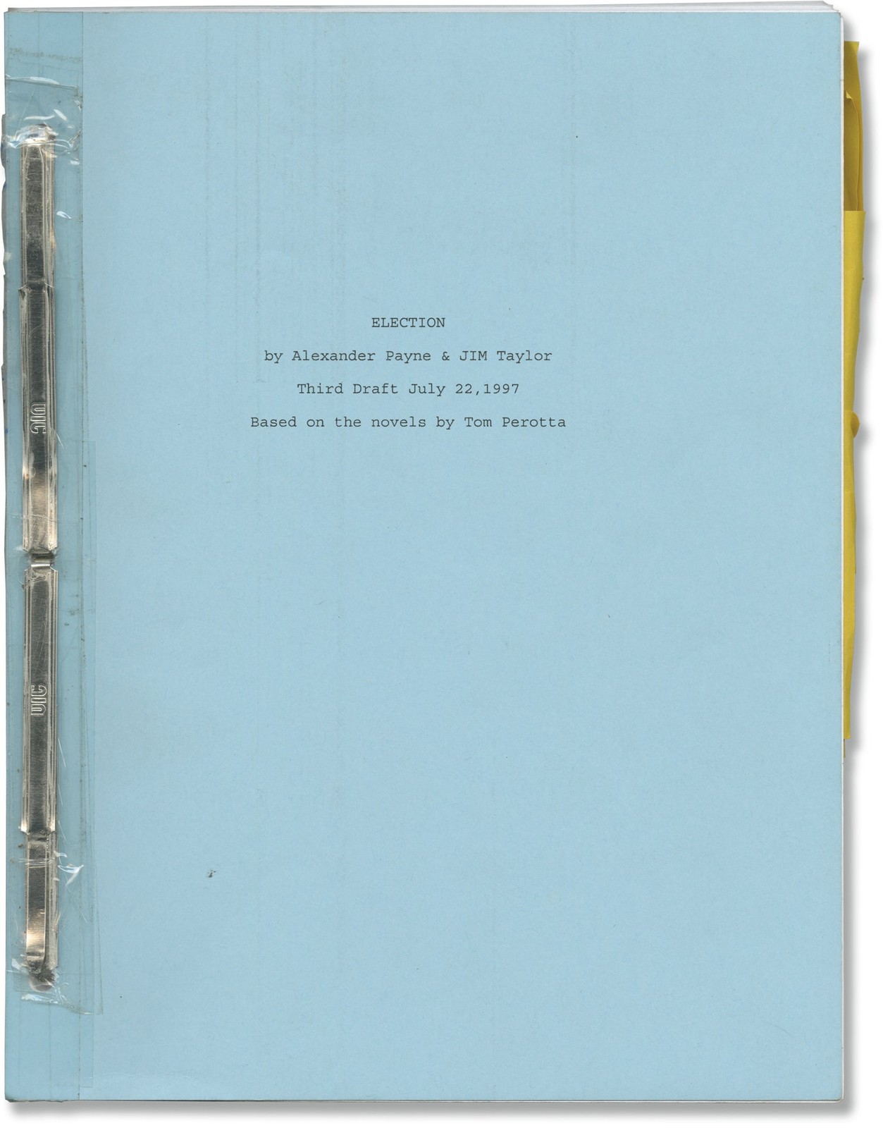 Alexander Payne ELECTION Original screenplay for the 1999 film 1997 #160794