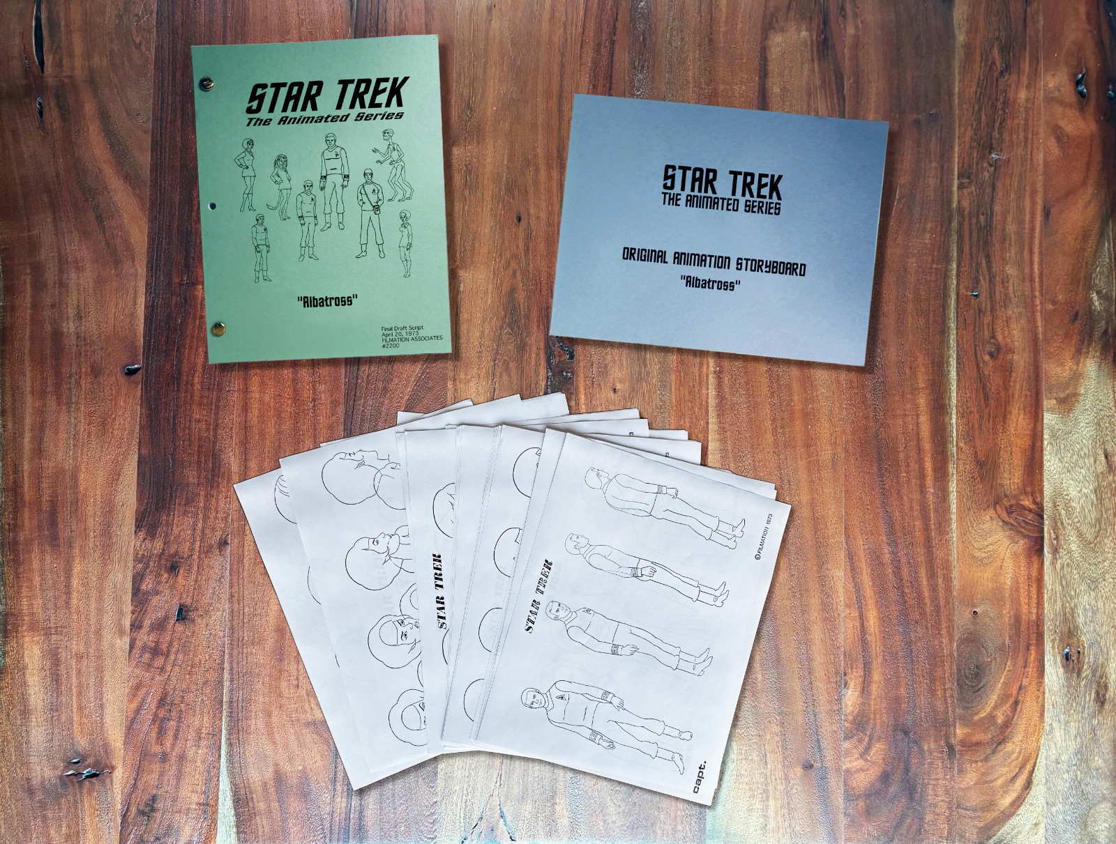 Animated Star Trek “Albatross” Script, Storyboard, Model Sheets – Reprint