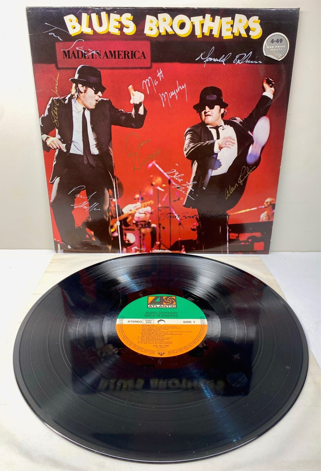 1980 The Blues Brothers Made In America LP Signed By 9 Steve Cropper Donald Dunn