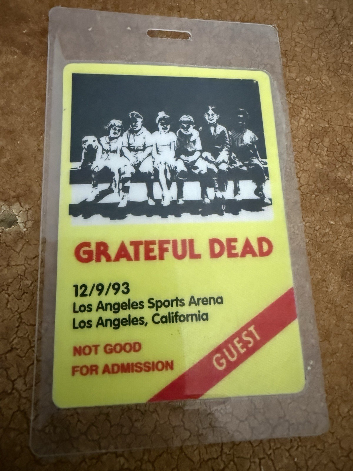 Grateful Dead Backstage Passes La Sports Arena Dec 8, 9, 10, 1993