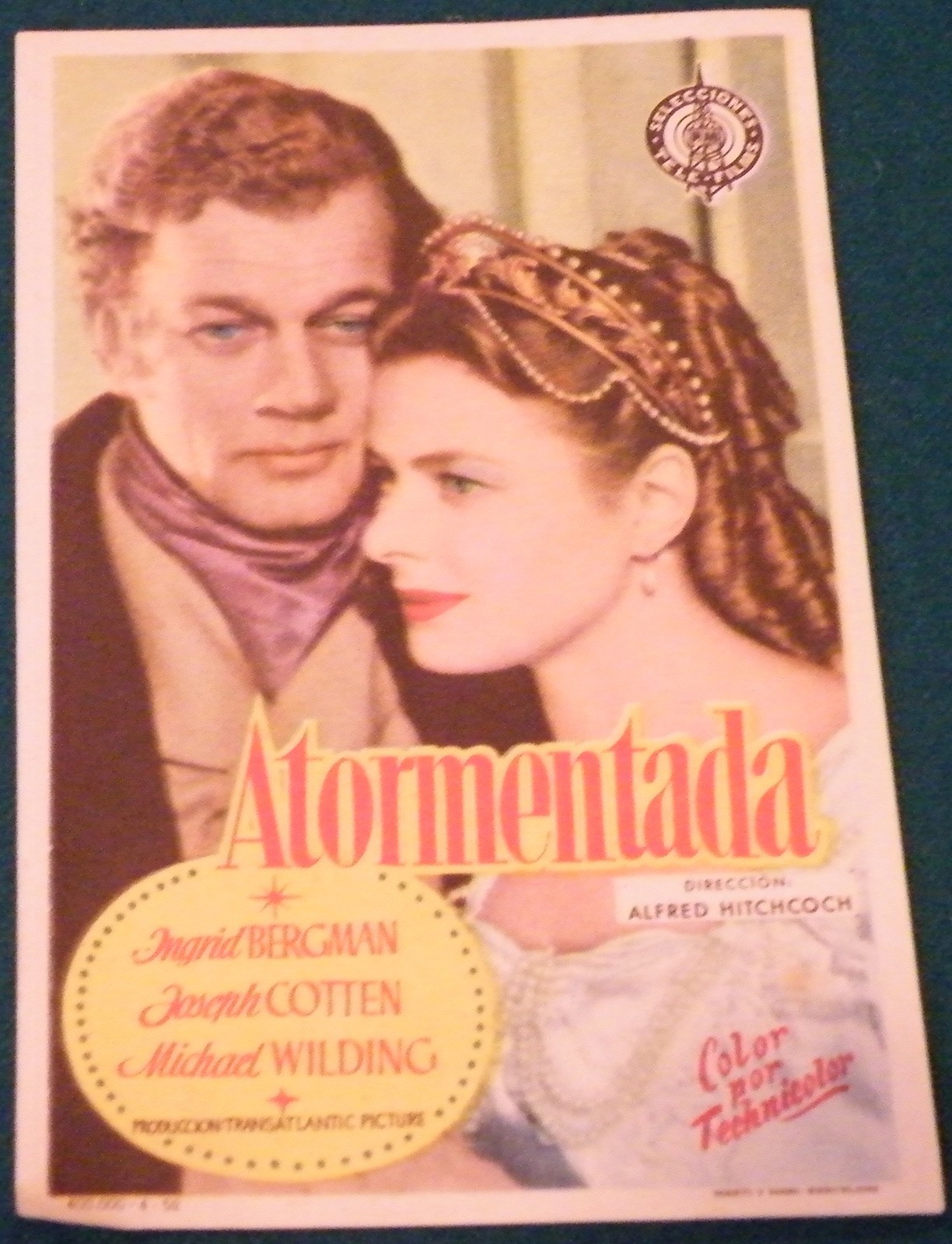 Under Capricorn (1949) Bergman Cotten Original Movie Poster Spanish Herald