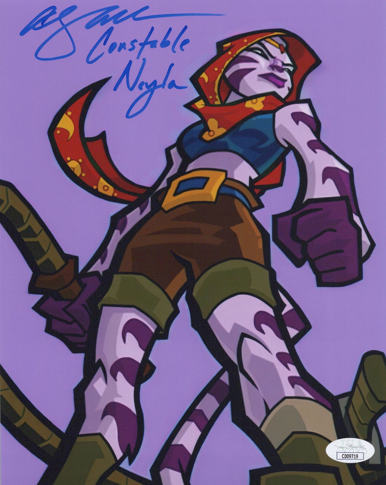 Alesia Glidewell Signed 8×10 Sly Cooper Constable Neyla Autograph Photo JSA COA