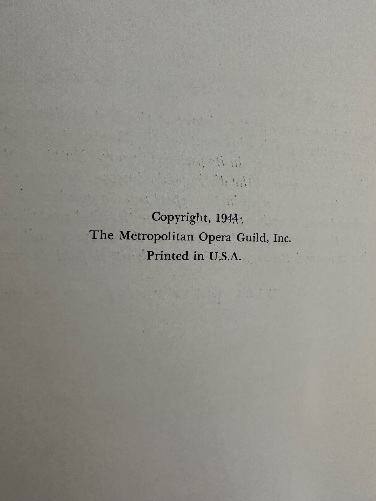 Metropolitan Opera: Spotlight on the Stars 1942/ Milestones/Old Met Artists Cale