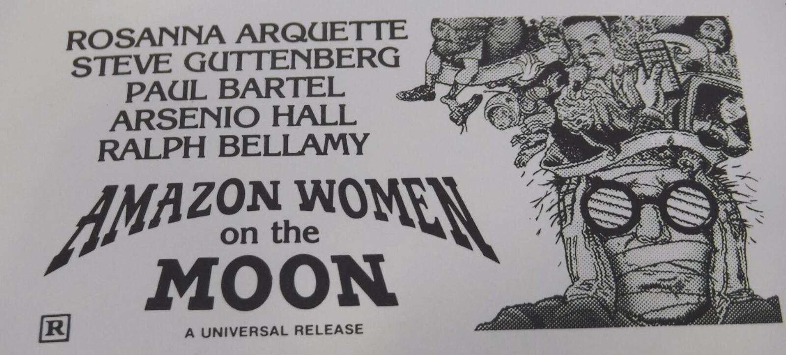 AMAZON WOMEN ON THE MOON Movie Mini Ad Sheet Vintage Promo Advertising Poster