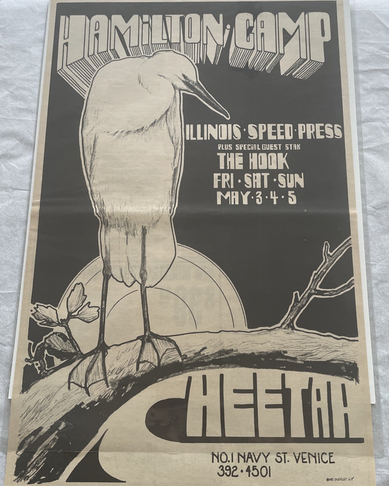 1968 Hamilton Camp, The Hook, CHEETAH CLUB , Concert Ad