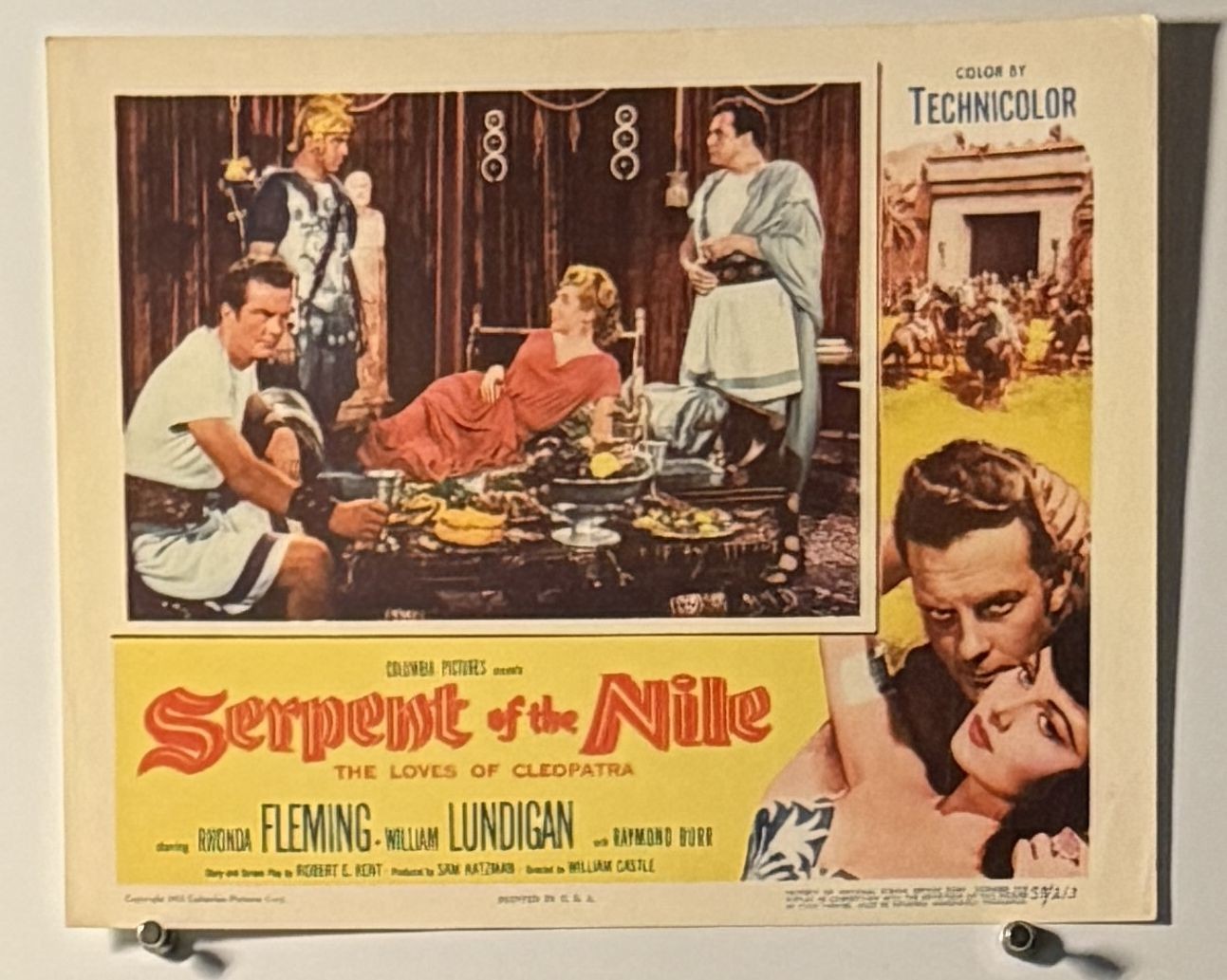 Serpent of the Nile Original Lobby Card 1953 Rhonda Fleming, Raymond Burr