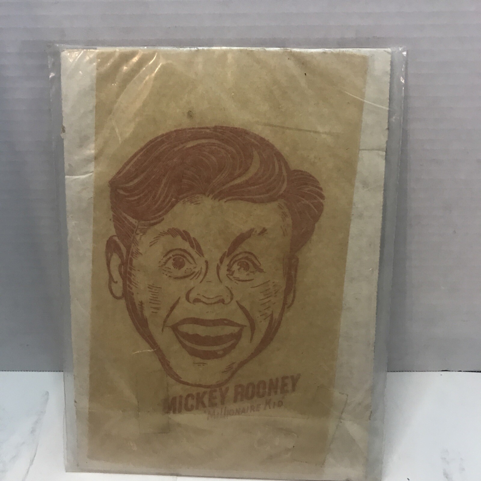 Rare Mickey Rooney Millionaire Kid 1940s Movie Iron On Decal Transfer