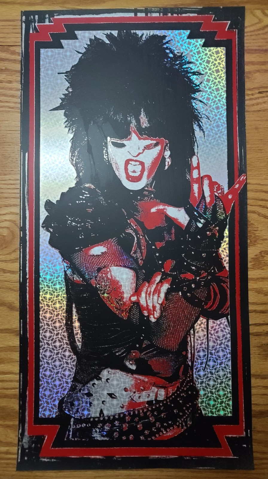 Blunt Graffix NIKKI SIXX MOTLEY CRUE Silkscreen Poster Art Print 12X24