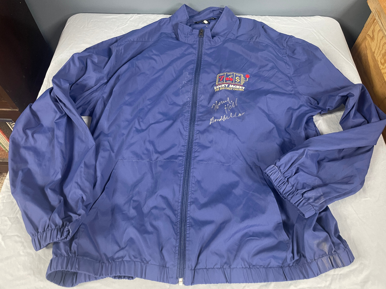 HAND SIGNED Henry Hill The Big Easy Casino Lucky Jacket JSA Authentic