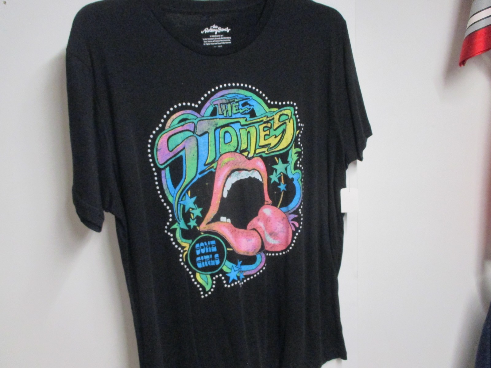 THE ROLLING STONES “SOME GIRLS” MENS T SHIRT (XL) NWT BLACK CLASSIC LOGO SOFT!