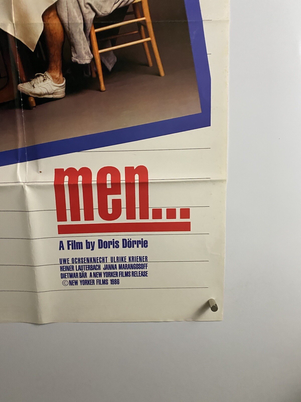MEN Movie Poster (VeryGood+) One Sheet 1986 Gorilla Masked Cheater 6365