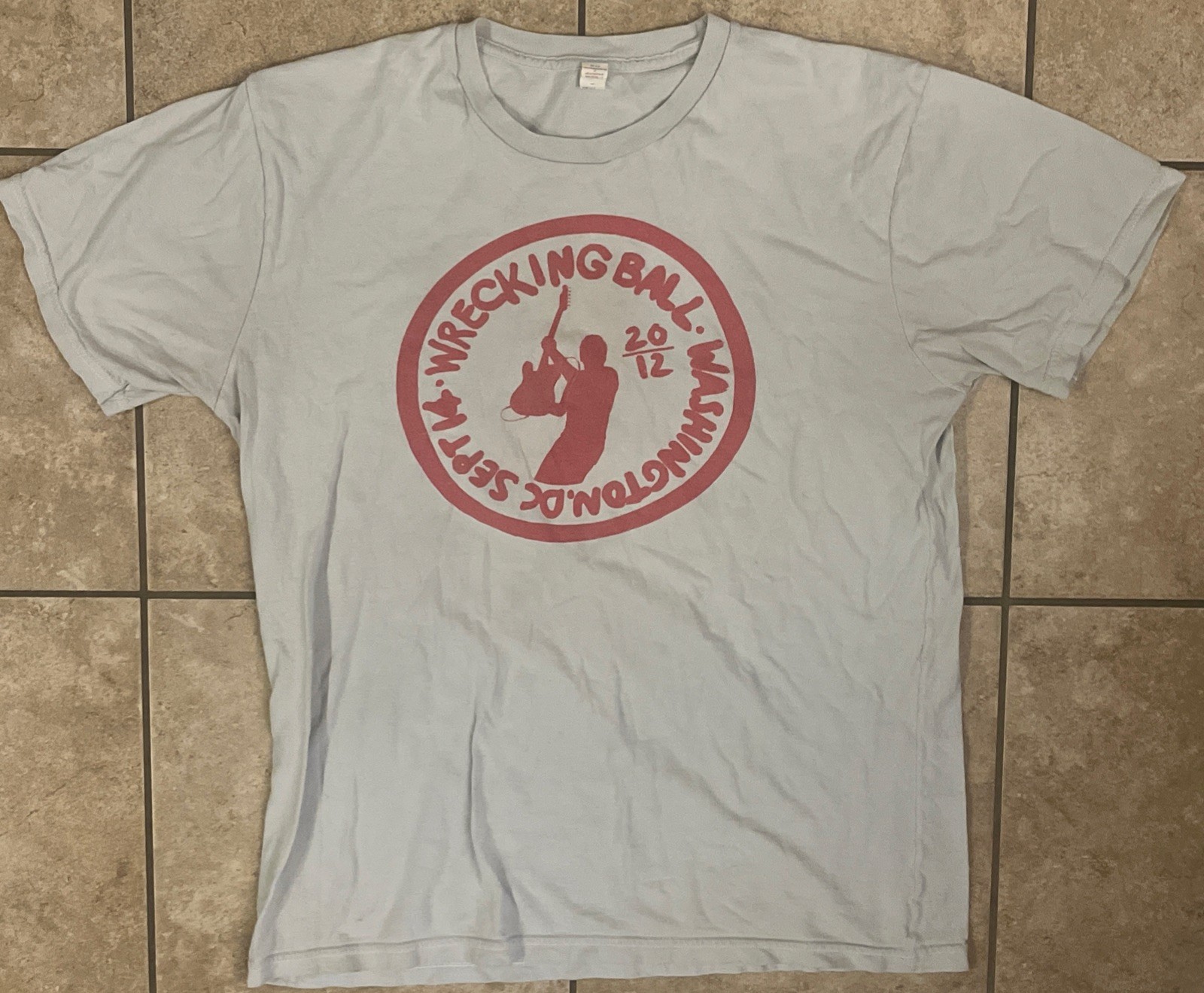 Bruce Springsteen Wrecking Ball 2012 Washington DC Concert T-Shirt Men’s Large