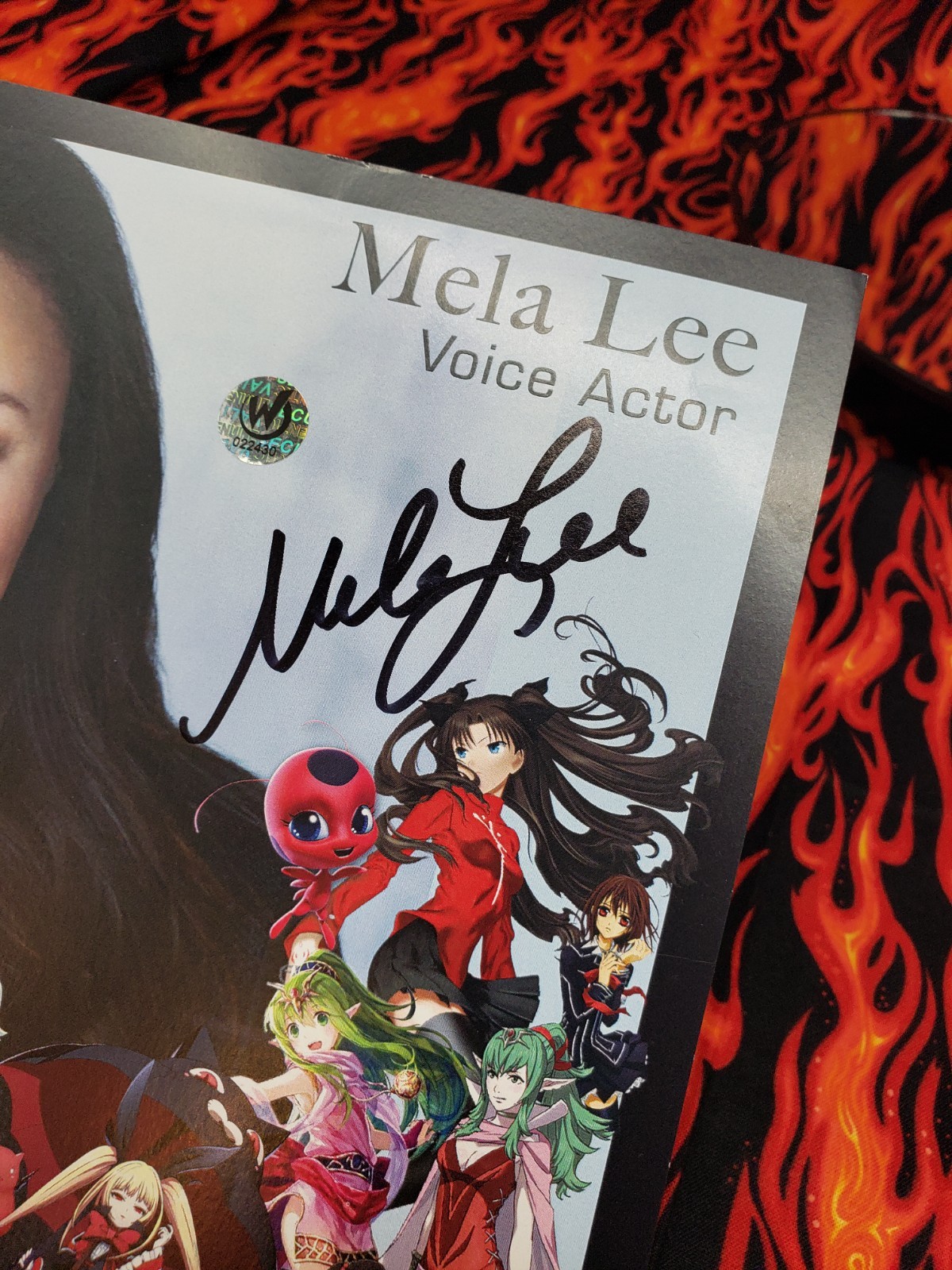 Mela Lee Signed 8×10 Photo Voice Actor Animation Anime Film Video Games (WW COA)