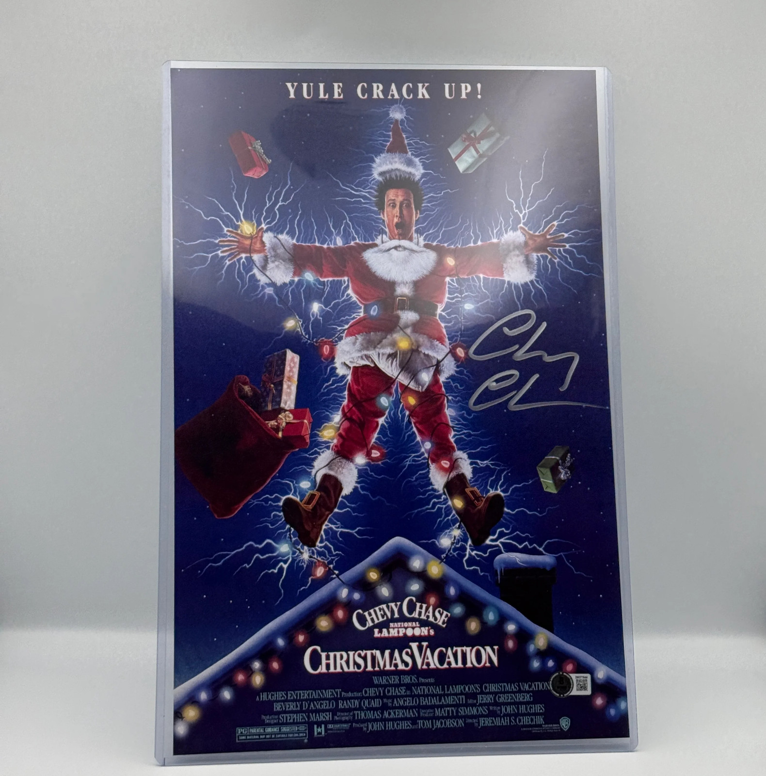 Chevy Chase Signed 11×17 Poster Christmas Vacation Beckett