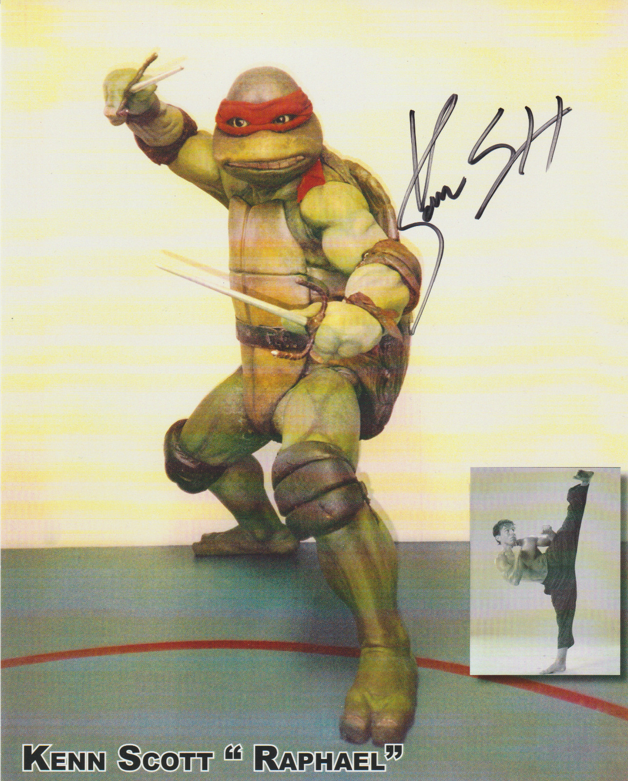 KENN SCOTT SIGNED TEENAGE MUTANT NINJA TURTLES SIGNED 8X10 COLOR PHOTO AUTOGRAPH