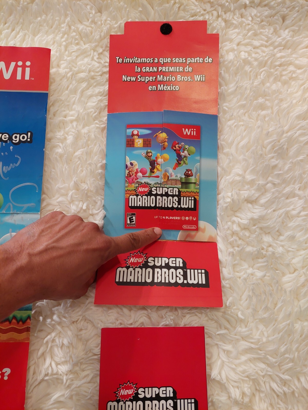 CHARLES MARTINET SIGNED set SUPER MARIO BROS. WII 12×18 NINTENDO