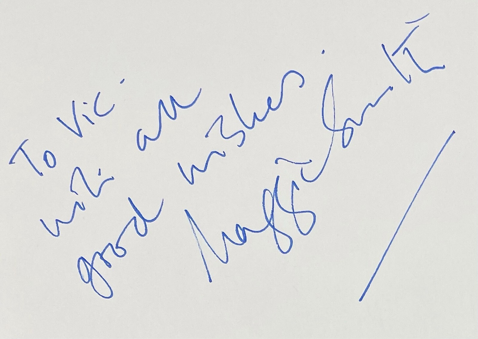 MAGGIE SMITH Autograph SIGNED ALBUM PAGE 4 1/4″ x 5 1/2″ Downtown Abbey ACTRESS