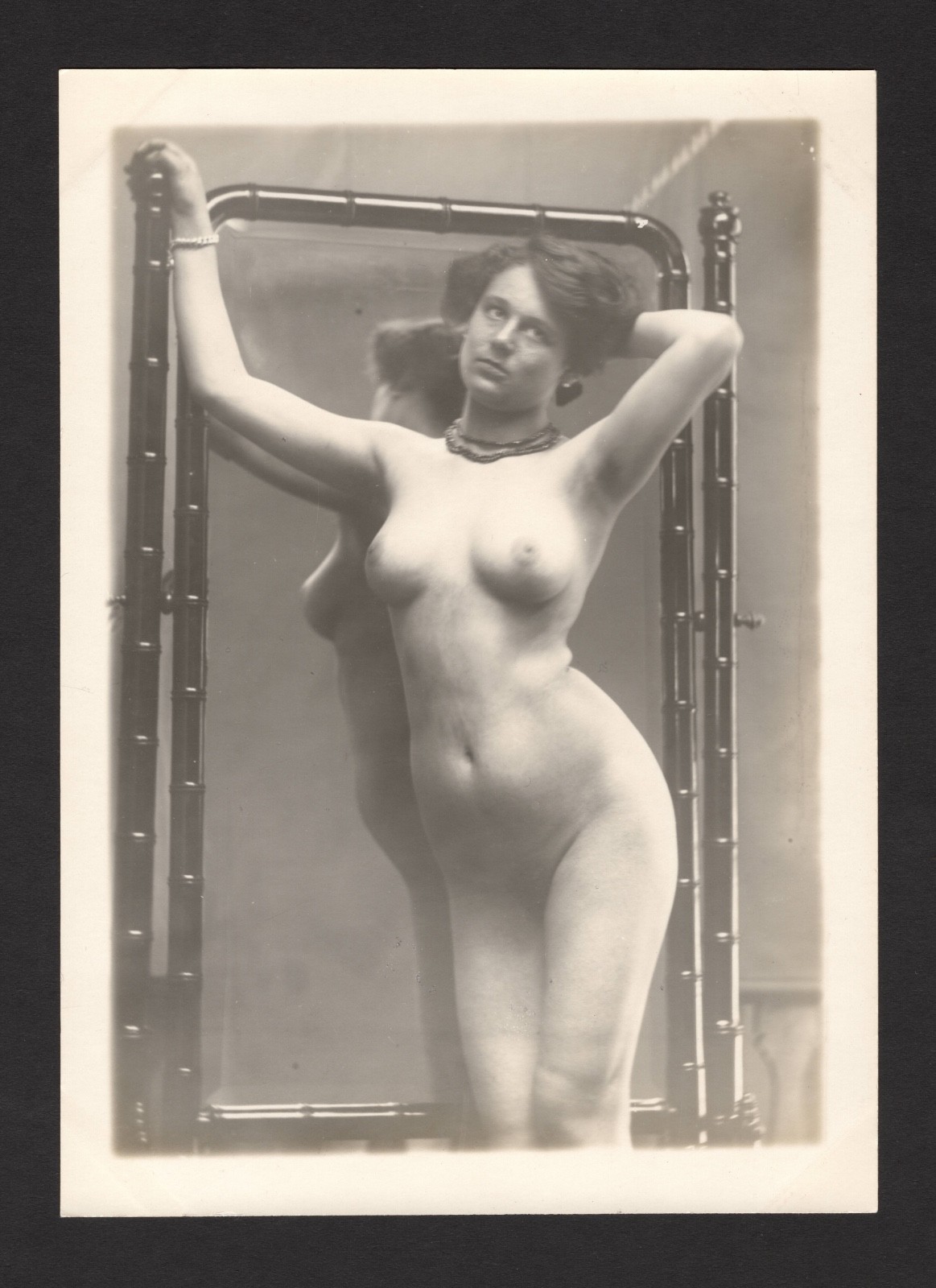 RADIANT ORIGINAL VICTORIAN ERA C1900 RISQUE MAIDEN BOUDOIR KEAN WILCOX PHOTO
