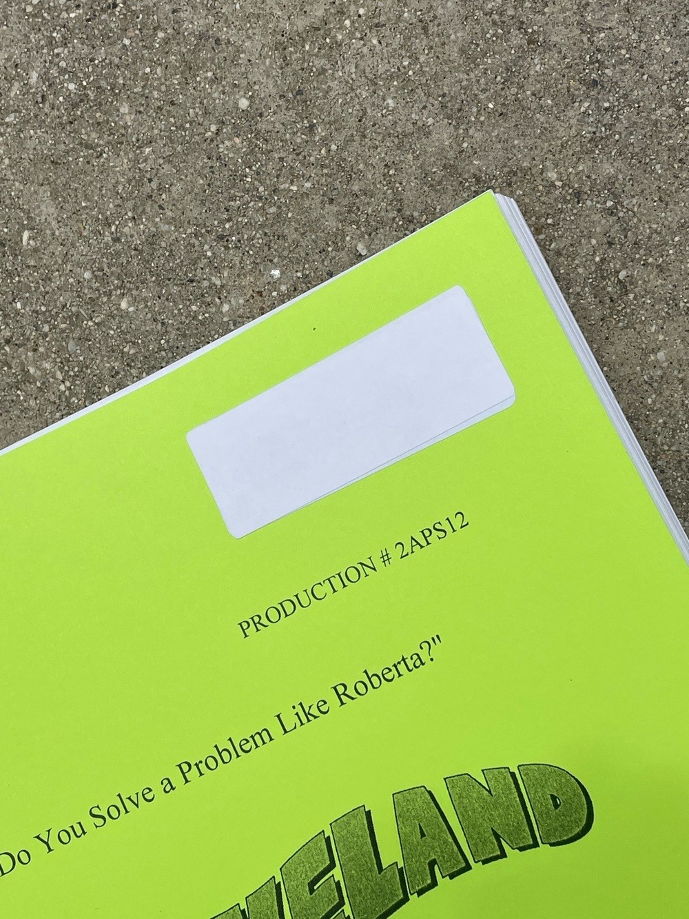 The Cleveland Show 2009 Problem Like Roberta? Production Used Table Draft Script