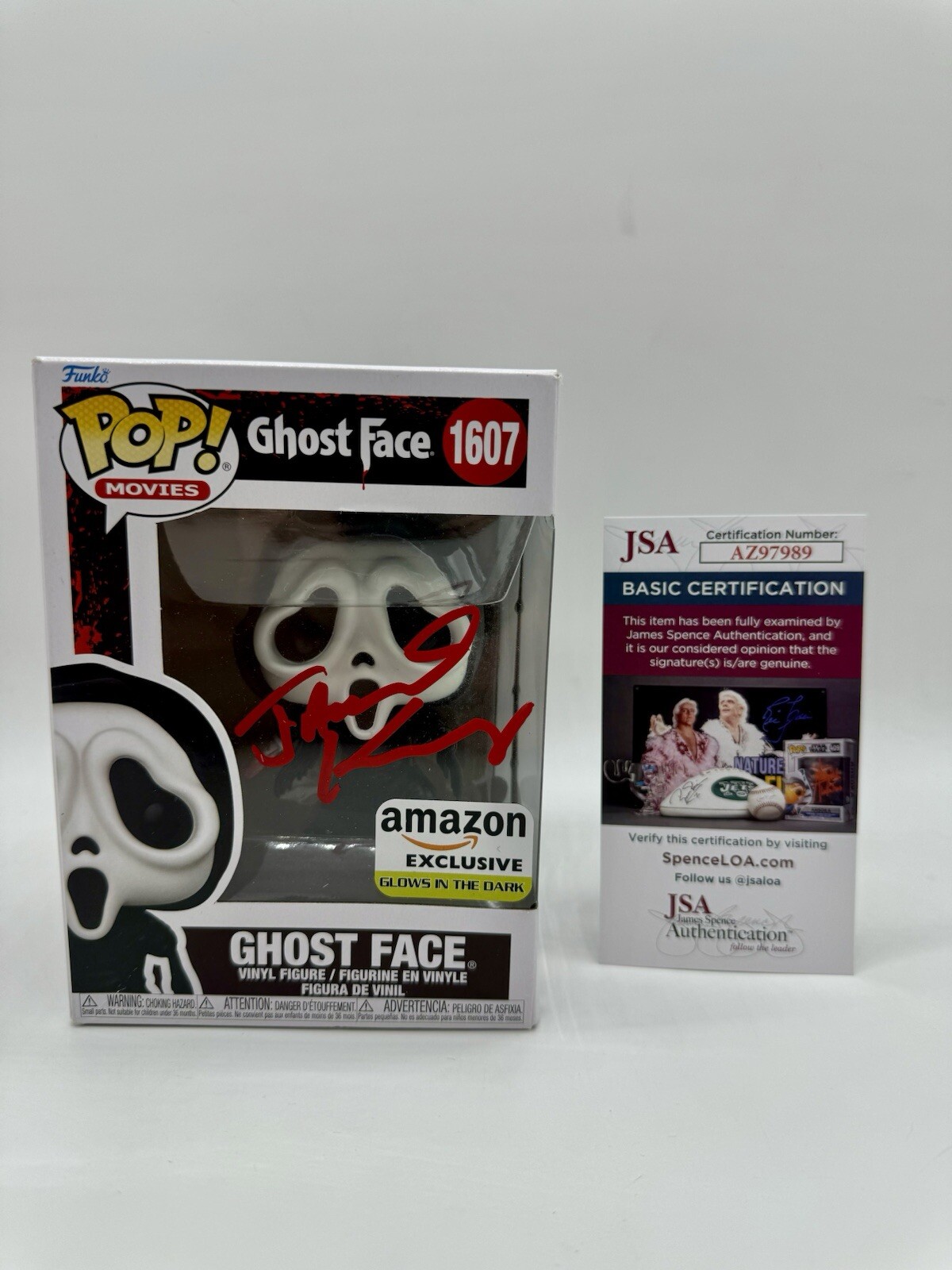 JAMIE KENNEDY HAND SIGNED AUTOGRAPH SCREAM GHOSTFACE EXCLUSIVE FUNKO POP JSA COA