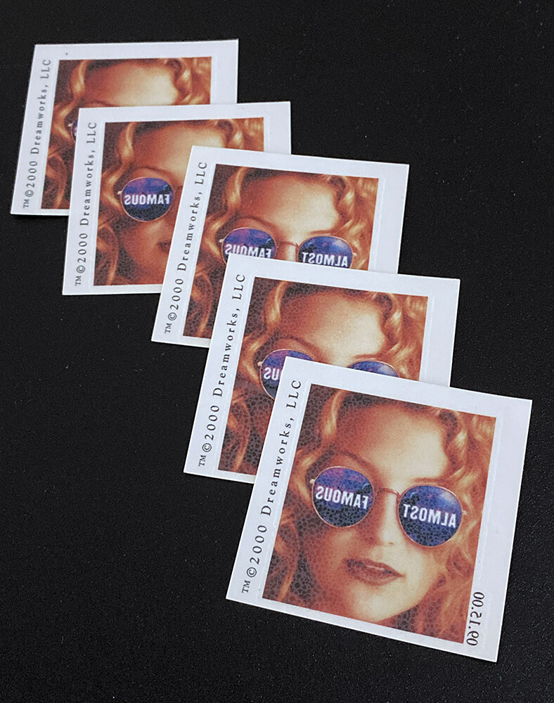 ALMOST FAMOUS (2000) – Vintage Temporary Tattoos – Set of 5