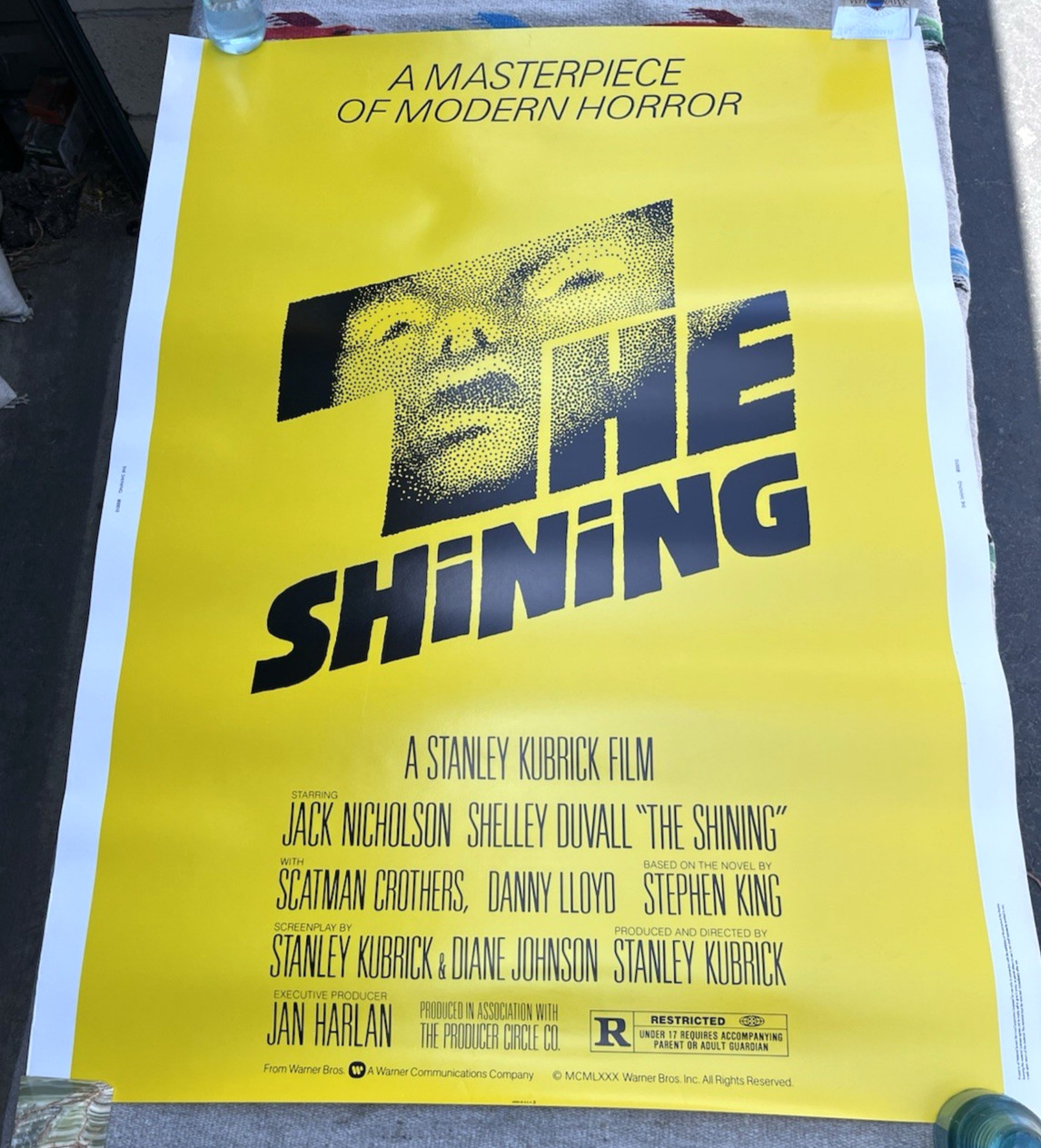 1980 The Shining Original Movie Poster White Border 30×40″ Rare Edition Kubrick