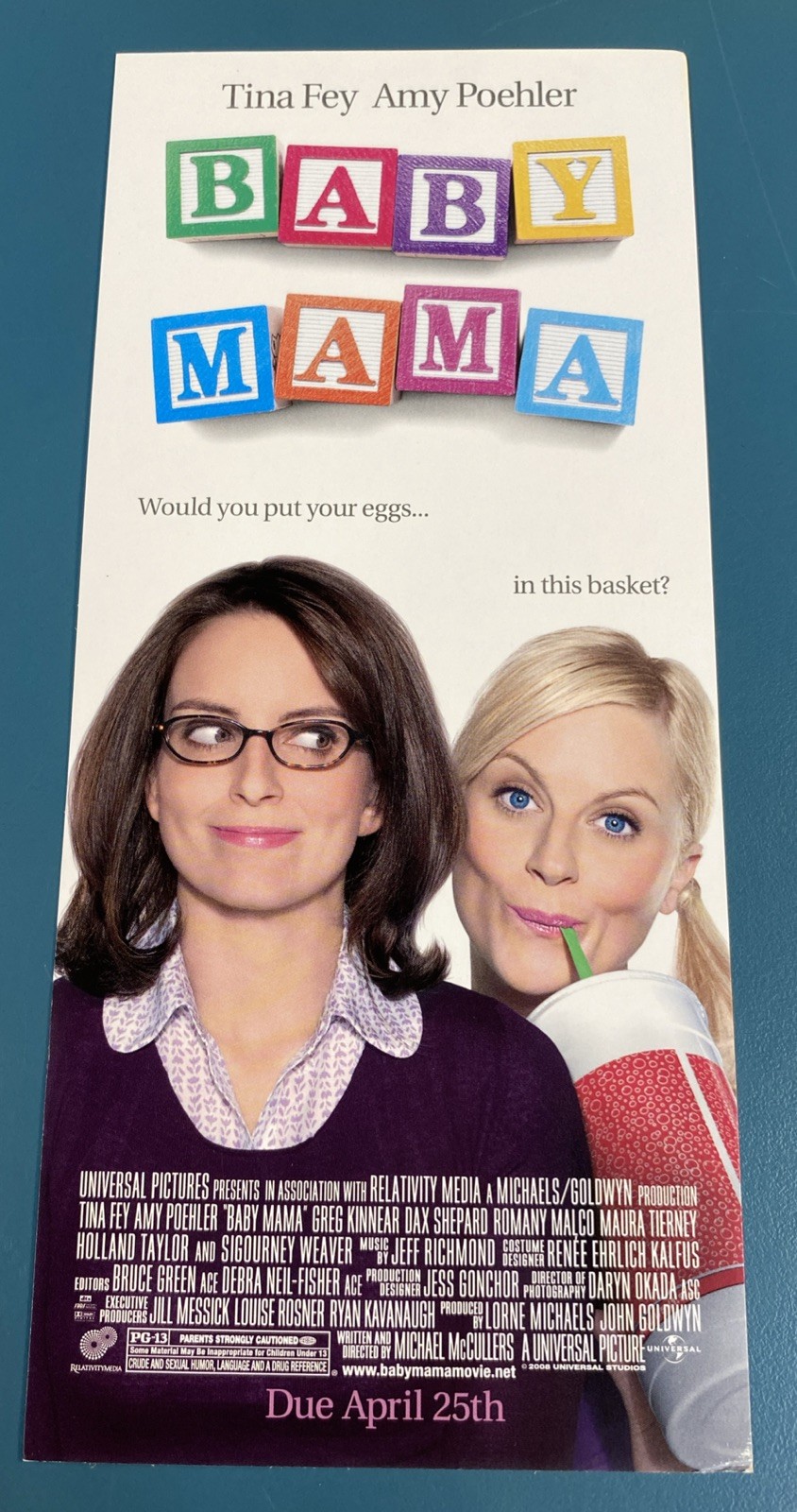Rare Advance Screening Movie Ticket Pass BABY MAMA Tina Fey Amy Poehler