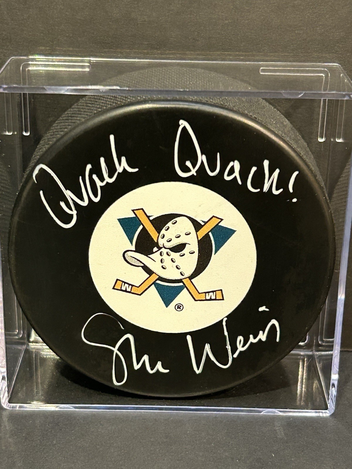 Shaun Weiss “Goldberg” Signed Mighty Ducks Logo Hockey Puck Auto Prime Time COA