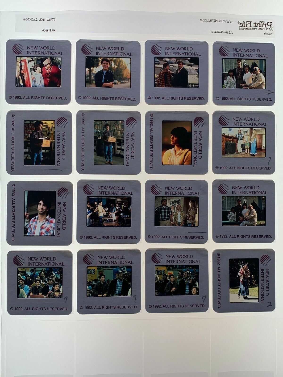 16 The Wonder Years TV Show 35mm Photo Slides Press Kit Promo Vintage Lot #3